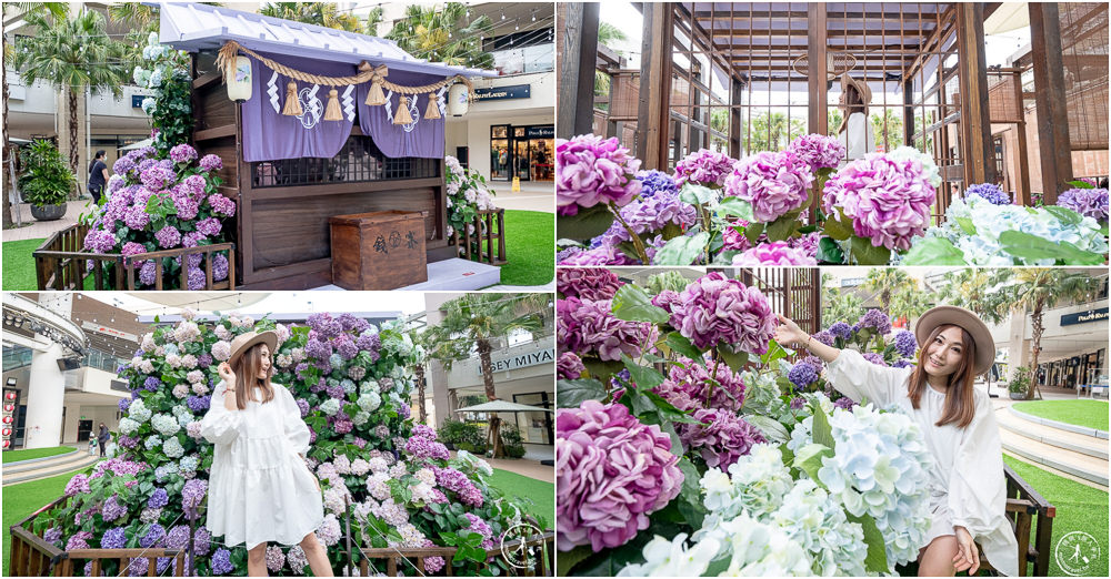 林口三井OUTLET 繡球花物語|2022最新活動造景-漫旅春日花境 一秒飛日本