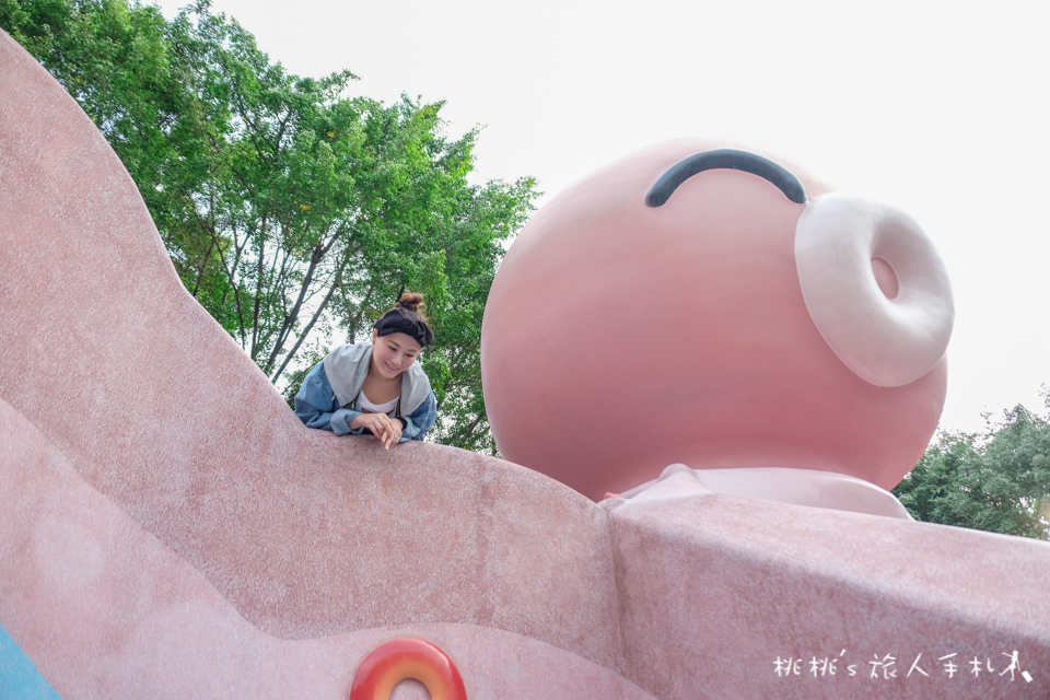 IG打卡景點》粉紅大章魚溜滑梯│大小朋友都愛的板橋溪北公園