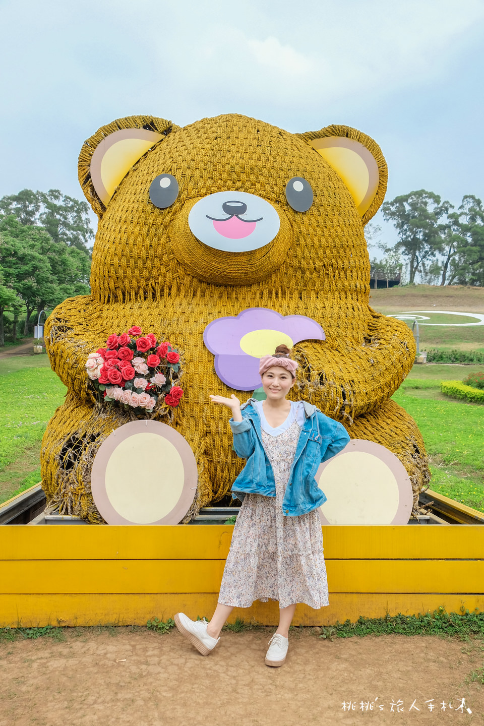 IG打卡景點》桃園大溪花海農場│摩艾石像與我在復活節島