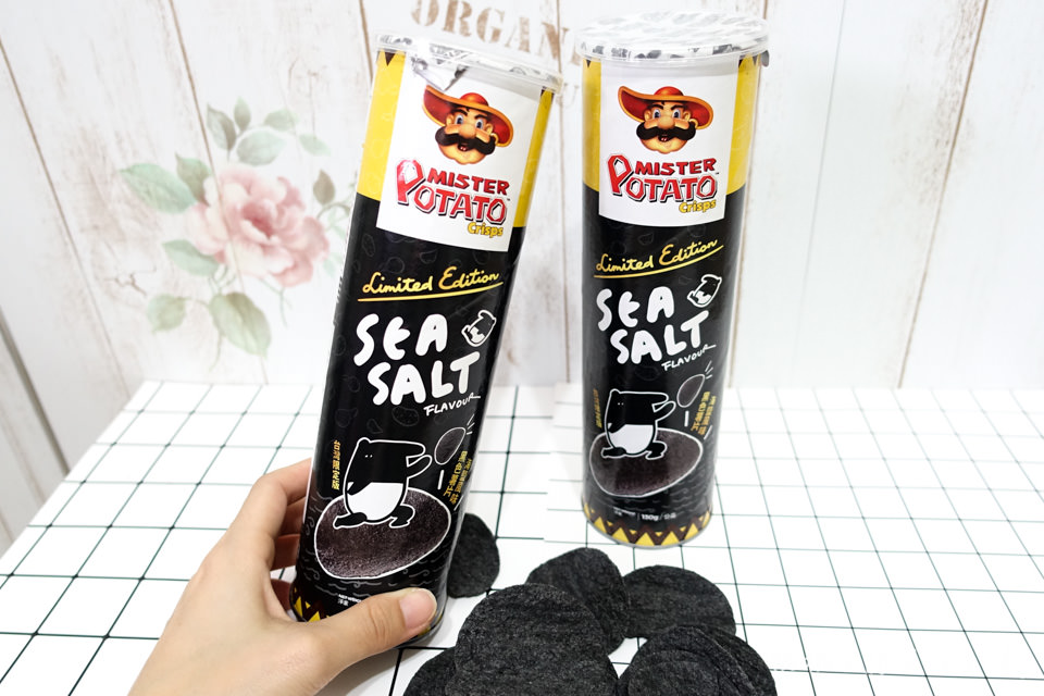 7-11》薯片先生×馬來貘海鹽風味洋芋片│台灣限定 黑色洋芋片 開箱！
