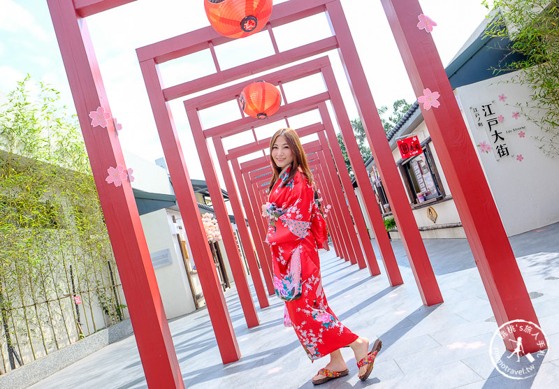 桃園景點》蛋寶生技不老村│穿浴衣逛鳥居商店街 好美！
