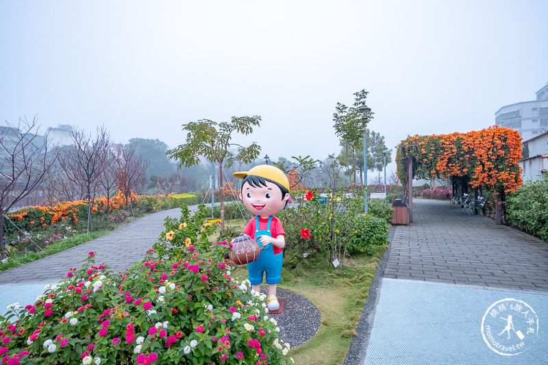 台北景點》炮仗花隧道×3D彩繪地景│鶯歌永吉公園賞花海