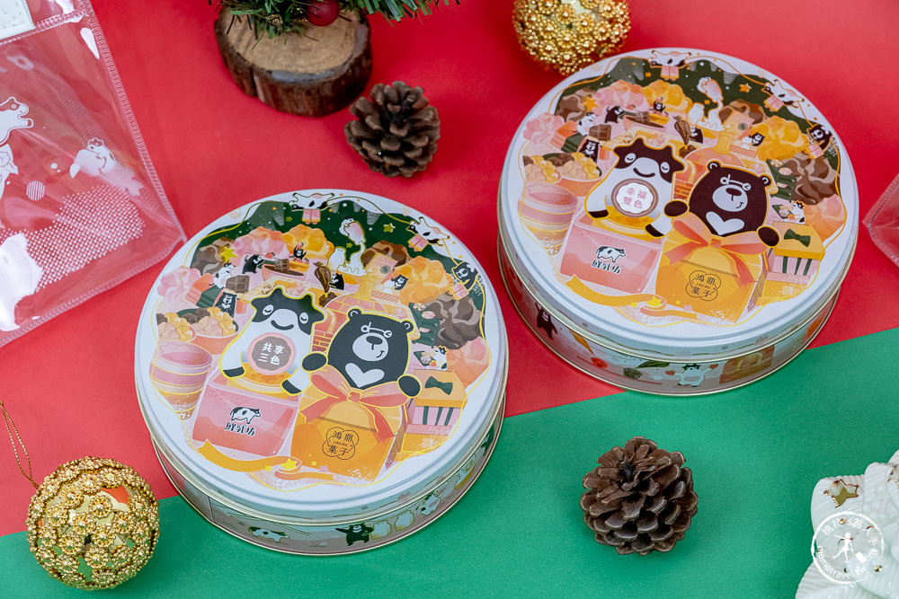 鴻鼎菓子X鮮乳坊－獨家聯名|黑熊戀乳曲奇餅 聖誕派對限定禮盒組|原味戀乳.可可戀乳.莓果戀乳