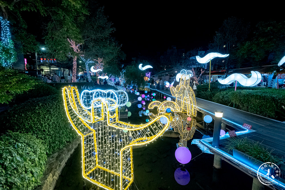 2021礁溪溫泉燈花季│湯圍溝公園+礁溪溫泉廣場│湯之巨人燈飾璀璨點燈