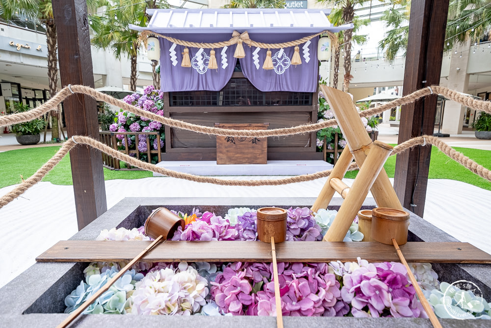 林口三井OUTLET 繡球花物語|2022最新活動造景-漫旅春日花境 一秒飛日本