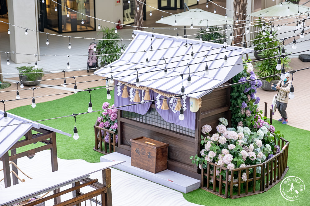 林口三井OUTLET 繡球花物語|2022最新活動造景-漫旅春日花境 一秒飛日本