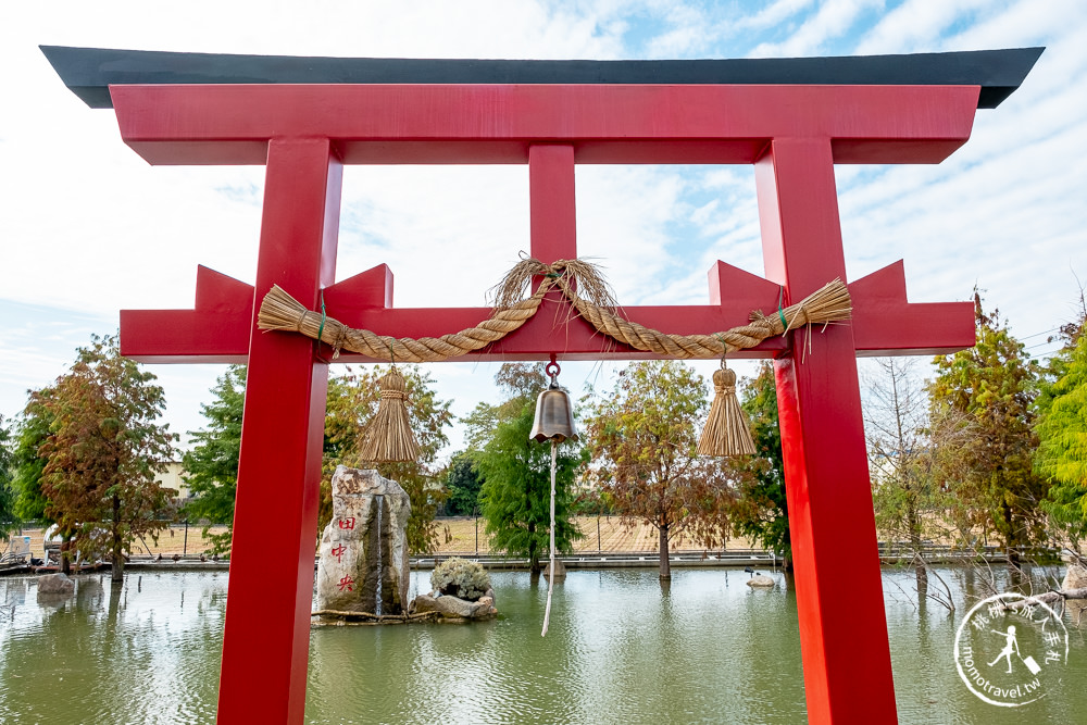 彰化田中美食》田中央豚將拉麵│庭園鳥居、湖畔落羽松 感受一秒到日本