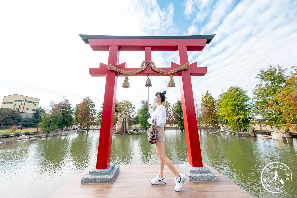 彰化田中美食》田中央豚將拉麵│庭園鳥居、湖畔落羽松 感受一秒到日本