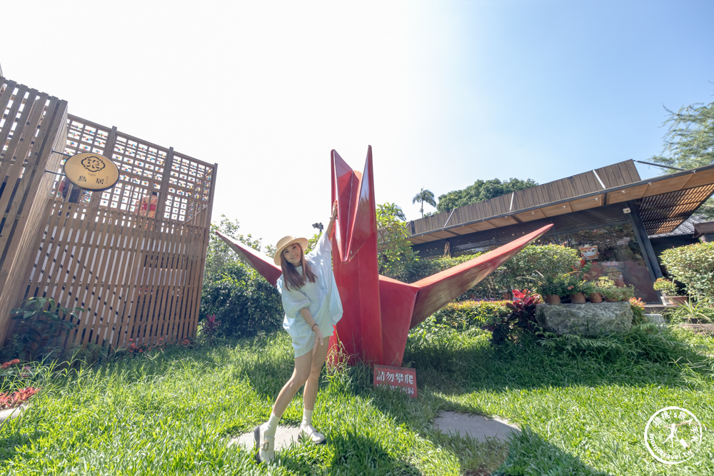 南投埔里景點|鳥居喫茶食堂-巨型鳥居.紙鶴.庭園風鈴祭|日式甜點下午茶餐廳推薦