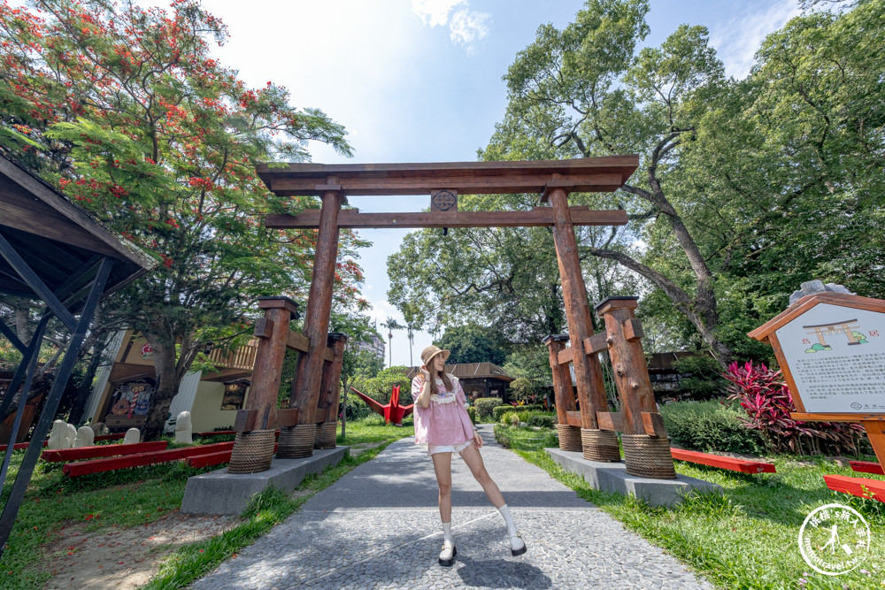 南投埔里景點|鳥居喫茶食堂-巨型鳥居.紙鶴.庭園風鈴祭|日式甜點下午茶餐廳推薦