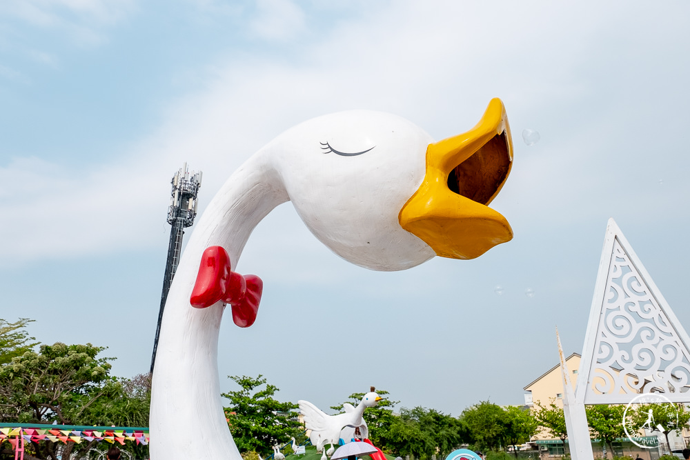 雲林斗六景點》鵝媽媽鵝童樂園(免門票)│天鵝溜滑梯、超大沙坑免費玩 最新親子遊戲景點(交通停車.營業時間.收費資訊)