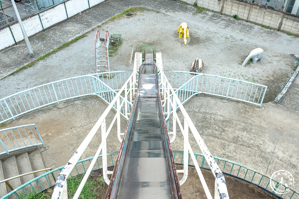 東京墨田區景點|京島南公園-登上超高溜滑梯與晴空塔同框-押上站周邊推薦