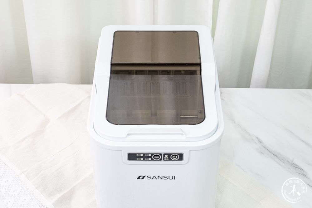 SANSUI 山水 微電腦全自動製冰機 SI-M2|一鍵自動清洗.快速製冰.大小冰塊選擇.家用.露營製冰機