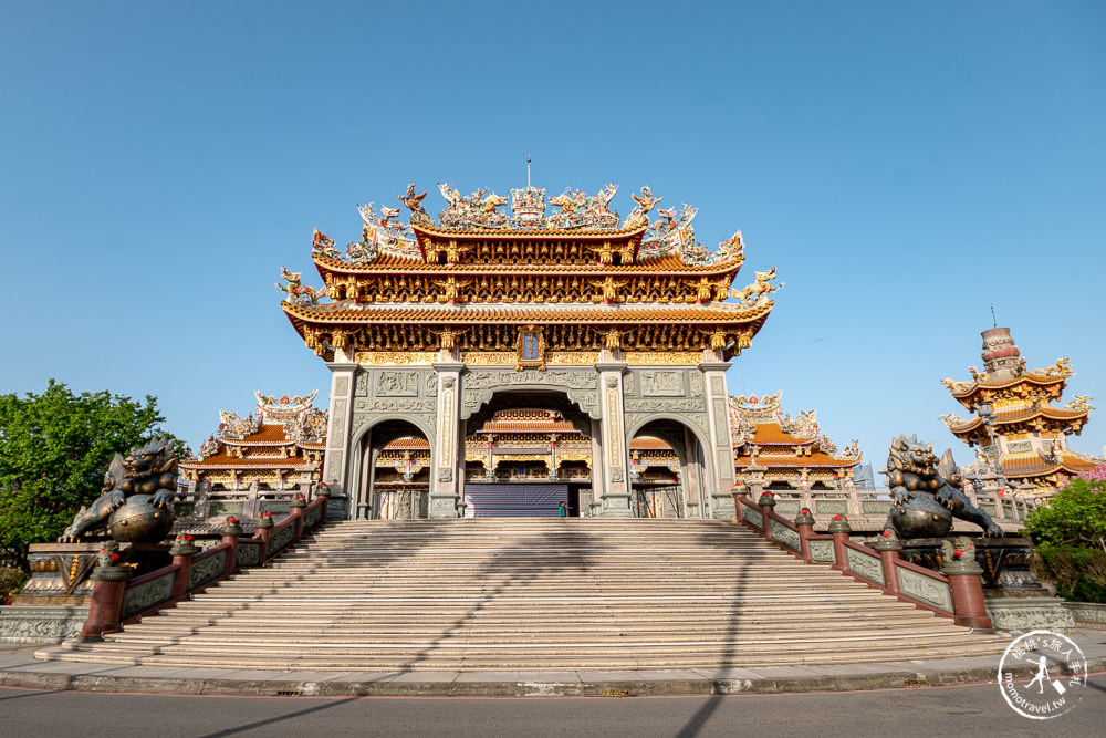 新北林口|竹林山觀音寺櫻花景點|在華麗廟宇建築與庭園中漫步賞櫻|很靈驗香火鼎盛