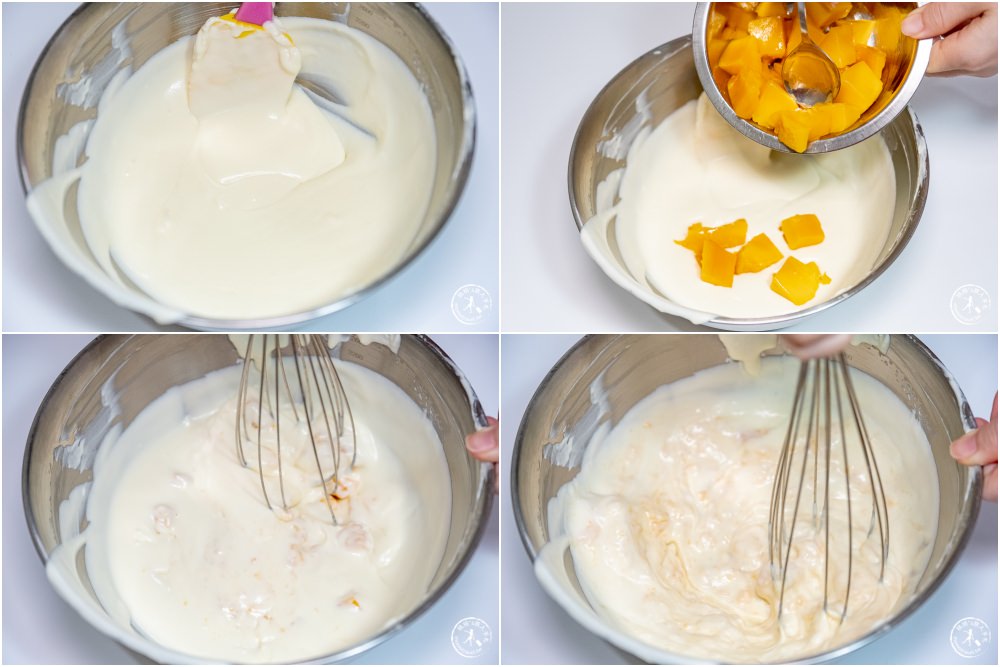 桃桃簡單料理-甜點食譜》芒果乳酪蛋糕(免烤箱)│在家簡單做甜點，親子甜點DIY作法教學